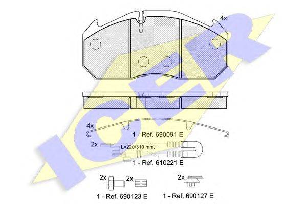 Комплект тормозных колодок, дисковый тормоз REMSA 50642