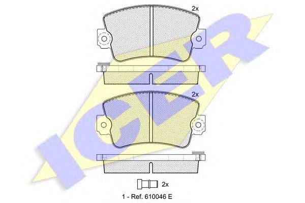 Комплект тормозных колодок, дисковый тормоз FIRST LINE 1303