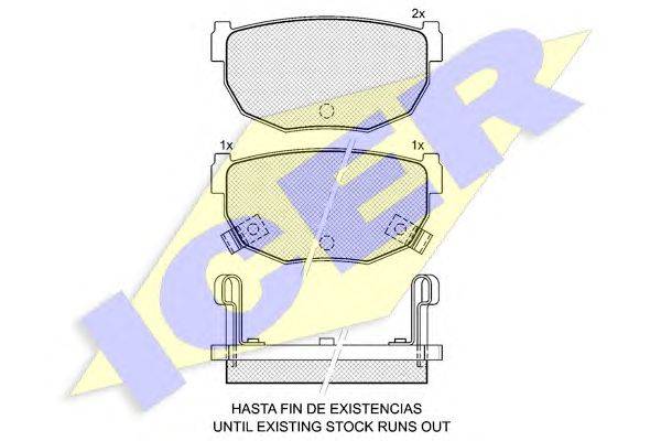 Комплект тормозных колодок, дисковый тормоз LÖBRO 31075