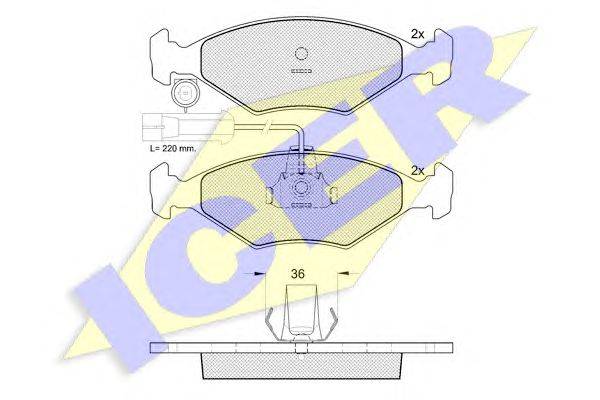 Комплект тормозных колодок, дисковый тормоз JURID 571917B