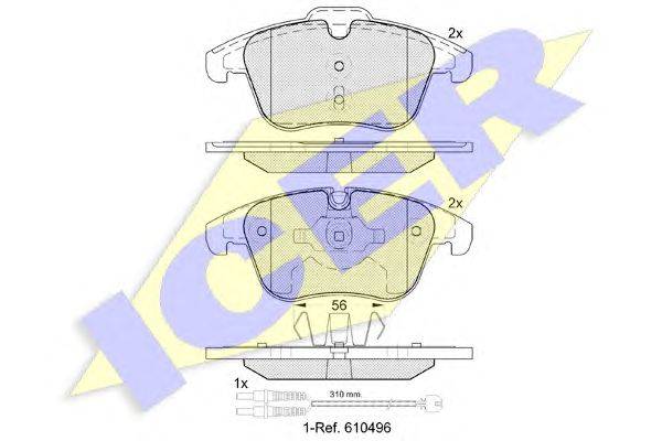 Комплект тормозных колодок, дисковый тормоз REMSA 2124901