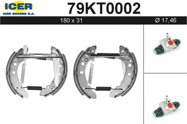 Комплект тормозных колодок ICER 79KT0002