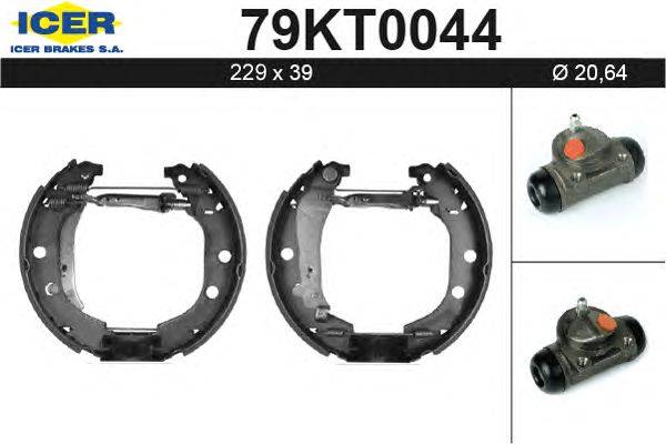 Комплект тормозных колодок ICER 79KT0044