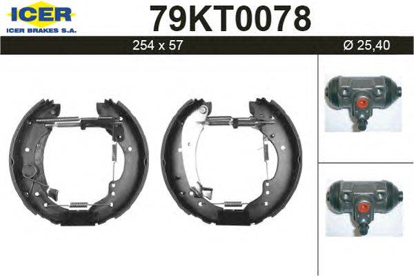 Комплект тормозных колодок ICER 79KT0078