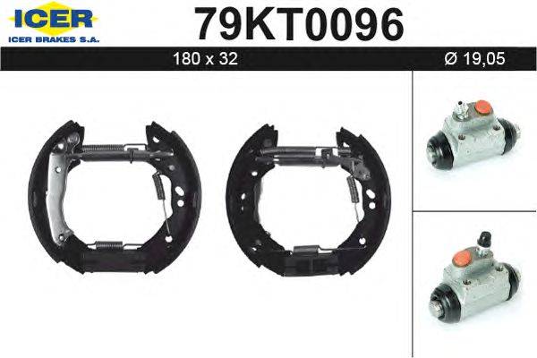 Комплект тормозных колодок ICER 79KT0096
