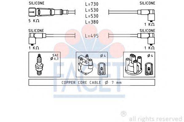 Комплект проводов зажигания BRECAV 14523