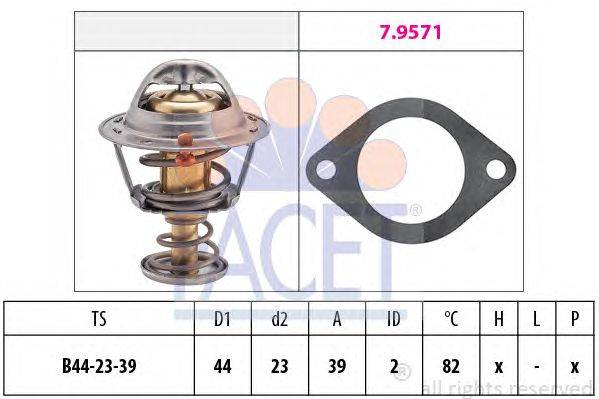 Термостат, охлаждающая жидкость FACET 7.8520