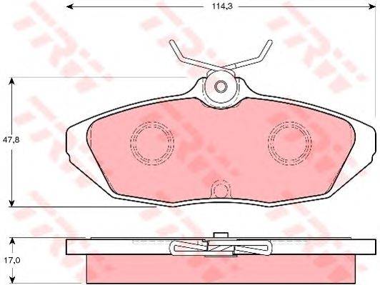 Комплект тормозных колодок, дисковый тормоз TRW GDB4064
