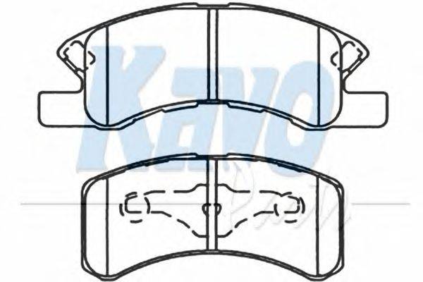 Комплект тормозных колодок, дисковый тормоз KAVO PARTS BP-1514