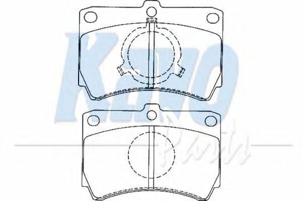 Комплект тормозных колодок, дисковый тормоз KAVO PARTS BP-4549