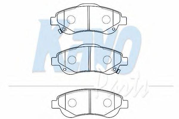 Комплект тормозных колодок, дисковый тормоз KAVO PARTS BP-2054