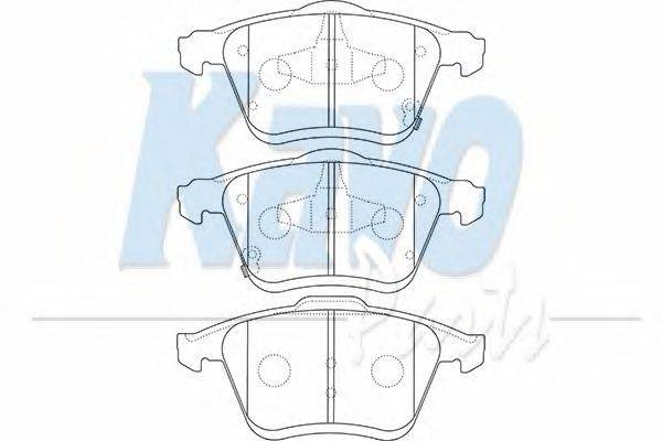 Комплект тормозных колодок, дисковый тормоз KAVO PARTS BP-4566