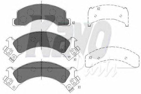 Комплект тормозных колодок, дисковый тормоз KAVO PARTS KBP3516