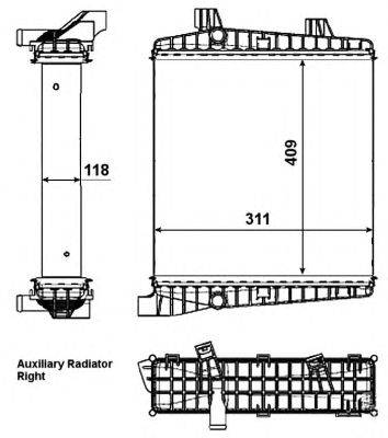 Радиатор, охлаждение двигателя NRF 53007