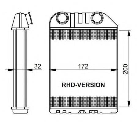 Теплообменник, отопление салона NRF 54286