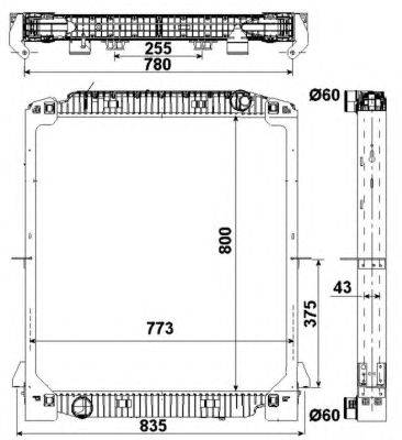 Радиатор, охлаждение двигателя NRF 549567