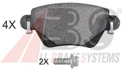 Комплект тормозных колодок, дисковый тормоз A.B.S. 37897 OE