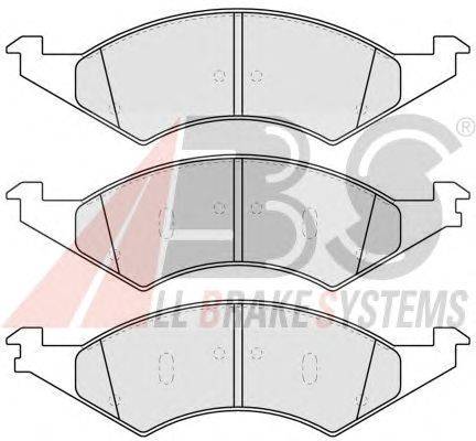 Комплект тормозных колодок, дисковый тормоз A.B.S. 38421