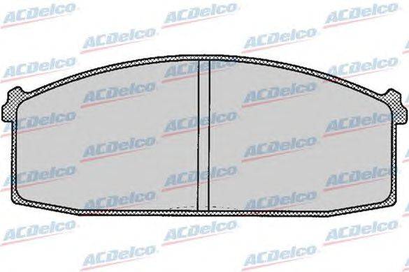 Комплект тормозных колодок, дисковый тормоз ACDelco AC058252D