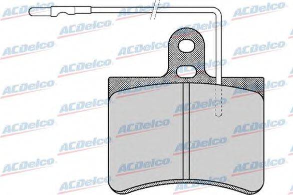 Комплект тормозных колодок, дисковый тормоз ACDelco AC058443D