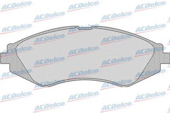 Комплект тормозных колодок, дисковый тормоз ACDelco AC058710D