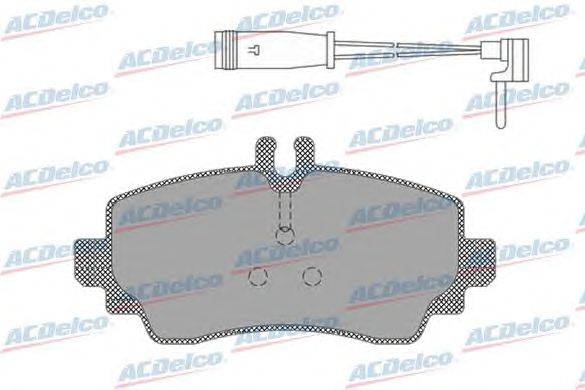 Комплект тормозных колодок, дисковый тормоз ACDelco AC702281D