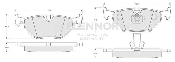 Комплект тормозных колодок, дисковый тормоз FLENNOR FB210174