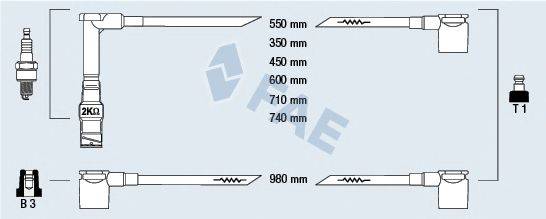 Комплект проводов зажигания FAE 85500