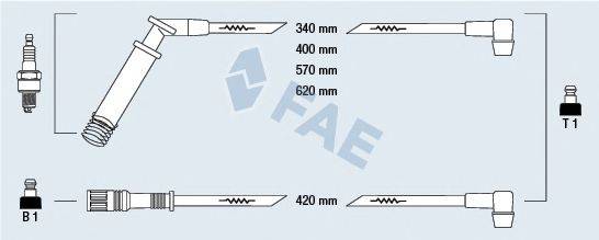 Комплект проводов зажигания FAE 85570