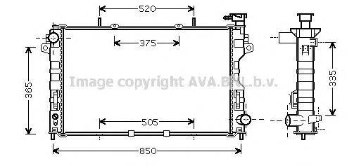 Радиатор, охлаждение двигателя AVA QUALITY COOLING CR2081