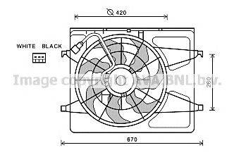 Вентилятор, охлаждение двигателя AVA QUALITY COOLING HY7530