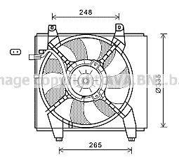 Вентилятор, охлаждение двигателя AVA QUALITY COOLING HY7547