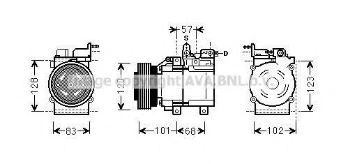 Компрессор, кондиционер AVA QUALITY COOLING HYK123