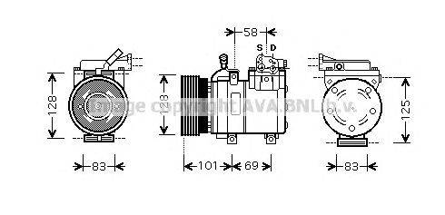 Компрессор, кондиционер AVA QUALITY COOLING HYK159