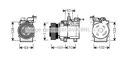 Компрессор, кондиционер AVA QUALITY COOLING HYK209