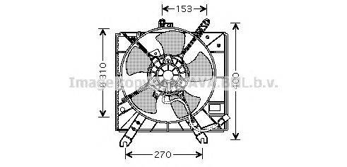 Вентилятор, охлаждение двигателя AVA QUALITY COOLING KA7505