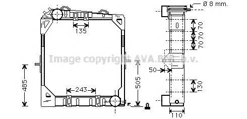 Радиатор, охлаждение двигателя AVA QUALITY COOLING ME2170