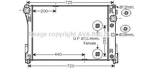 Радиатор, охлаждение двигателя AVA QUALITY COOLING MSA2546