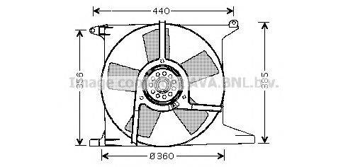 Вентилятор, охлаждение двигателя AVA QUALITY COOLING OL7504