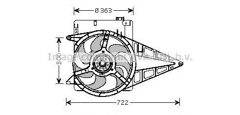 Вентилятор, охлаждение двигателя AVA QUALITY COOLING OL7511