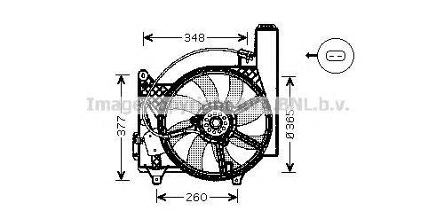 Вентилятор, охлаждение двигателя AVA QUALITY COOLING OL7531