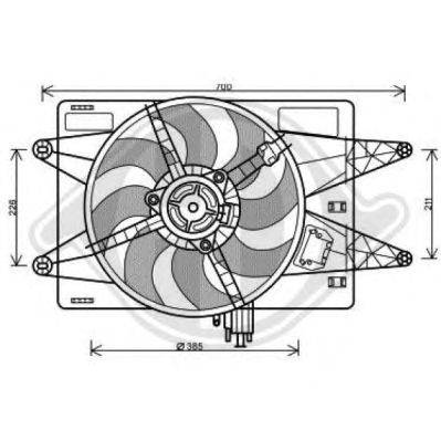 Вентилятор, охлаждение двигателя DIEDERICHS 3485112