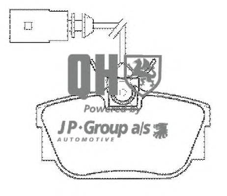 Комплект тормозных колодок, дисковый тормоз JP GROUP BP1286