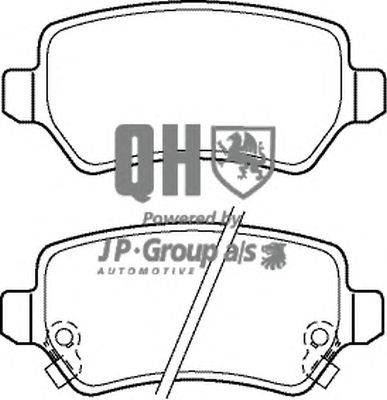 Комплект тормозных колодок, дисковый тормоз JP GROUP BP1365