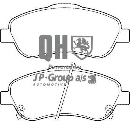 Комплект тормозных колодок, дисковый тормоз JP GROUP BP1395