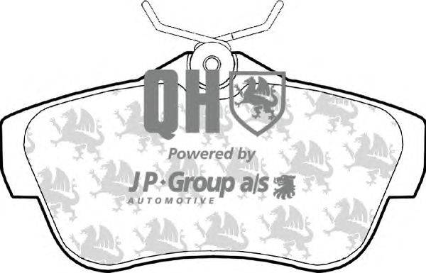 Комплект тормозных колодок, дисковый тормоз JP GROUP BP1588