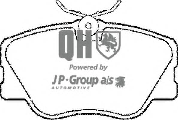 Комплект тормозных колодок, дисковый тормоз JP GROUP BP372