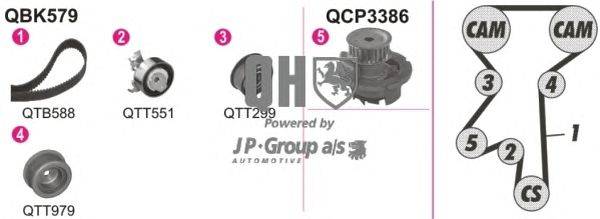 Водяной насос + комплект зубчатого ремня JP GROUP QBPK5791