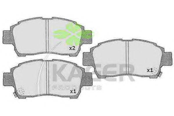 Комплект тормозных колодок, дисковый тормоз KAGER 35-0528