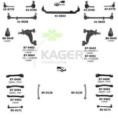 Подвеска колеса KAGER 800690